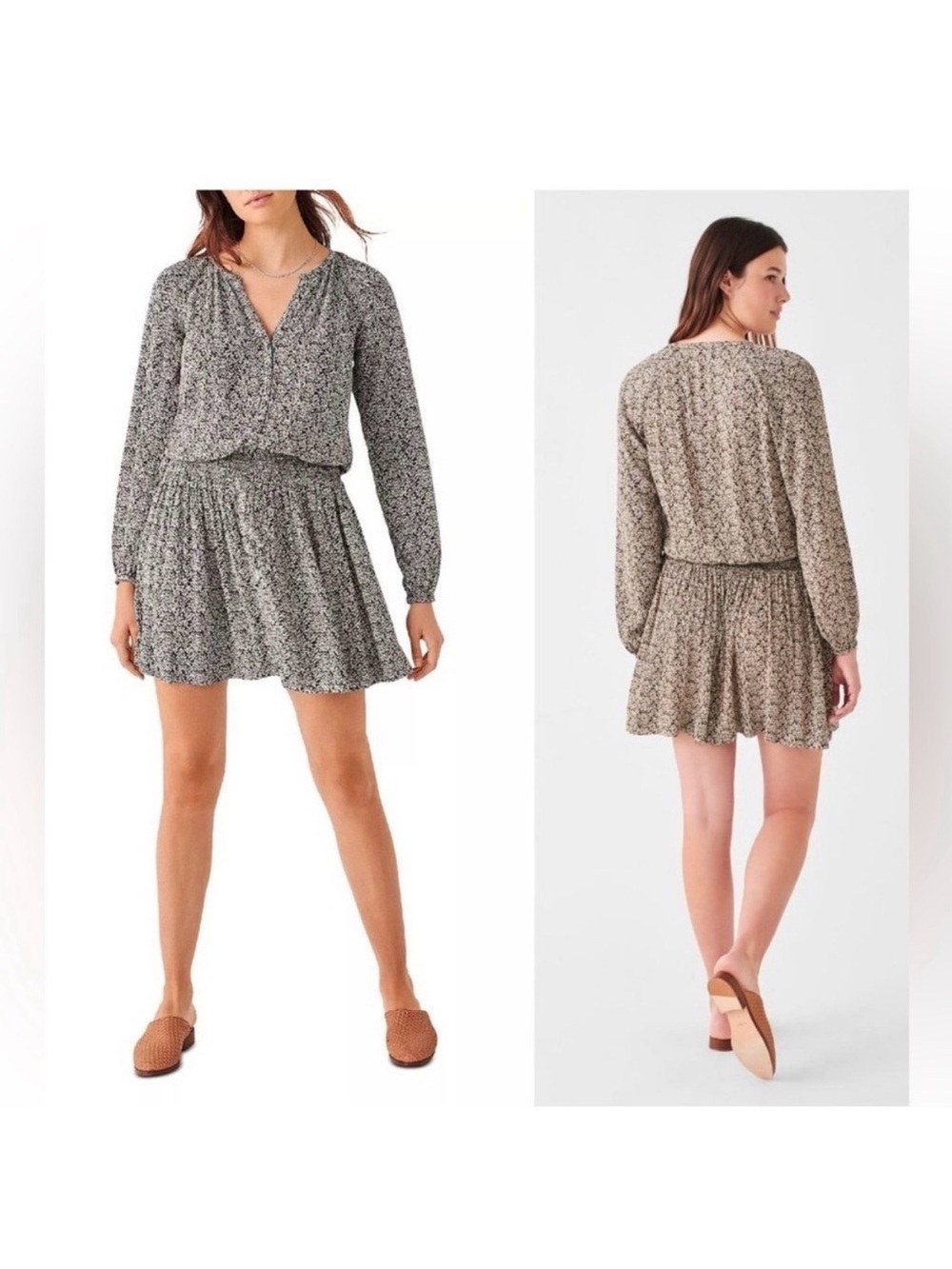 Faherty Montana Leaf Batik Dress size S